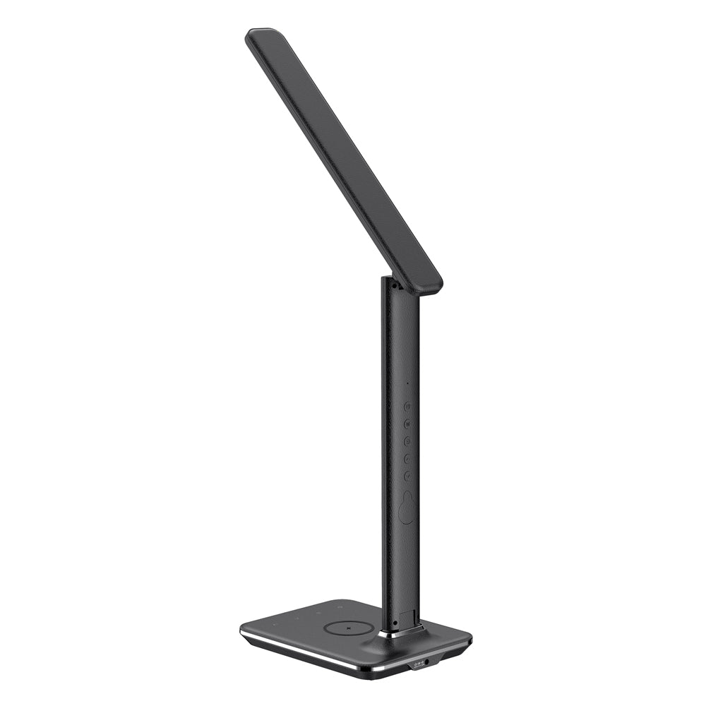 Supersonic led desk lamp with qi wireless charger store black