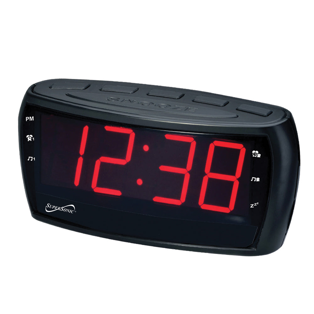 Digital AM/FM Alarm Clock Radio with Jumbo Digital Display & AUX Input ...