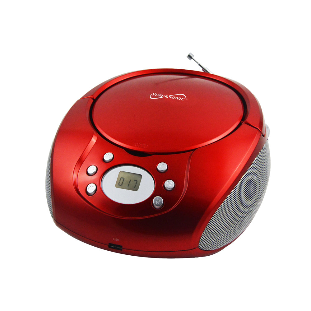 Portable CD Player with AUX Input & AM/FM Radio – Supersonic Inc