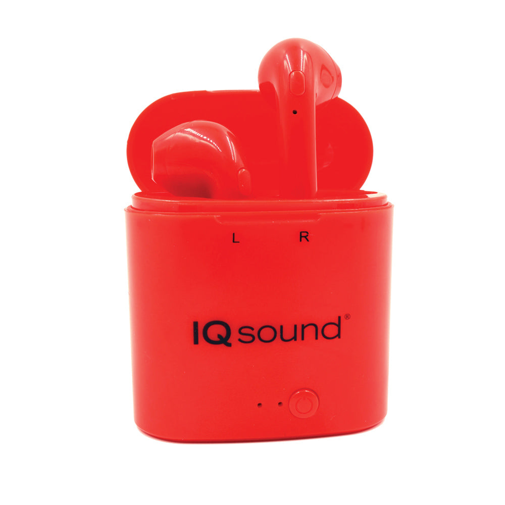 Red true wireless online earbuds